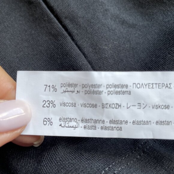 Zara Bodycon Midi Tank Dress Size XL Black Sleeveless Balletcore Minimalist NWT - Picture 7 of 12